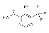 5-溴-4-肼基-6-三氟甲基嘧啶结构式