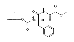 N-butyloxycarbonylphenylalanyl-dehydroalanyl-methyl ester结构式