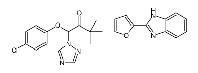 1-(4-chlorophenoxy)-3,3-dimethyl-1-(1,2,4-triazol-1-yl)butan-2-one,2-(furan-2-yl)-1H-benzimidazole Structure