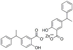Bis[5-(1-phenylethyl)salicylic acid]zinc salt结构式