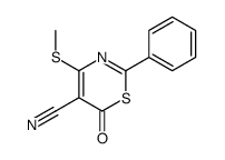 4-methylsulfanyl-6-oxo-2-phenyl-1,3-thiazine-5-carbonitrile结构式