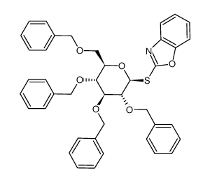 benzoxazol-2-yl 2,3,4,6-tetra-O-benzyl-1-thio-β-D-glucopyranoside Structure