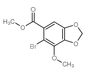 1,3-Benzodioxole-5-carboxylic acid, 6-bromo-7-methoxy-, methyl ester Structure