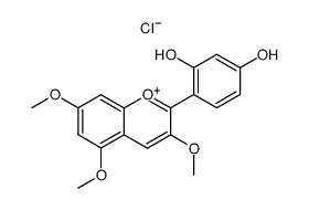 3,5,7-trimethoxy-2',4'-dihydroxyflavylium chloride Structure