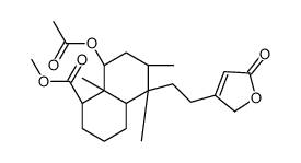 methyl (1R,4aR,5R,6R,8S,8aR)-8-acetyloxy-5,6,8a-trimethyl-5-[2-(5-oxo-2H-furan-3-yl)ethyl]-1,2,3,4,4a,6,7,8-octahydronaphthalene-1-carboxylate结构式