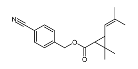 (1R,3R)-2,2-Dimethyl-3-(2-methyl-1-propenyl)cyclopropanecarboxylic acid (4-cyanophenyl)methyl ester结构式