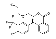 2-(2-hydroxyethoxy)ethyl 2-[4-hydroxy-3-(trifluoromethyl)anilino]benzoate Structure