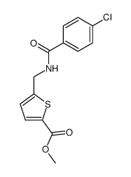 5-[(4-Chloro-benzoylamino)-methyl]-thiophene-2-carboxylic acid methyl ester Structure