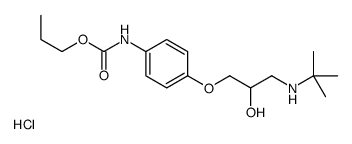 propyl N-[4-[3-(tert-butylamino)-2-hydroxypropoxy]phenyl]carbamate,hydrochloride Structure