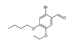 Benzaldehyde, 2-bromo-4-butoxy-5-ethoxy Structure