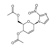 ((2R,3S,6R)-3-acetoxy-6-(2-nitro-1H-imidazol-1-yl)-3,6-dihydro-2H-pyran-2-yl)methyl acetate结构式