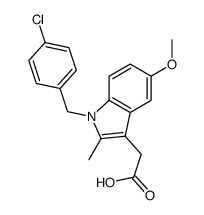 2-[1-[(4-chlorophenyl)methyl]-5-methoxy-2-methylindol-3-yl]acetic acid结构式