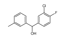 3-氯-4-氟-α-(3-甲基苯基)-苯甲醇结构式