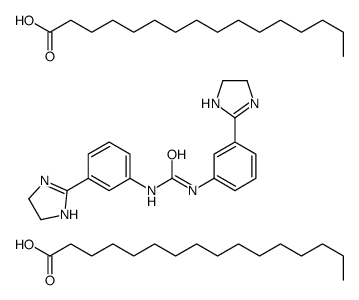 palmitic acid, compound with N,N'-bis[3-(4,5-dihydro-1H-imidazol-2-yl)phenyl]urea (2:1)结构式