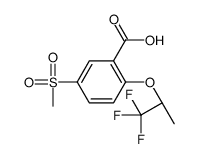 (S)-2-(1-Methyl-2,2,2-trifluoroethoxy)-5-Methylsulfonylbenzoic acid Structure