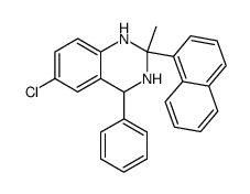6-Chloro-2-methyl-2-naphthalen-1-yl-4-phenyl-1,2,3,4-tetrahydro-quinazoline结构式