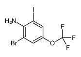 2-BROMO-6-IODO-4-TRIFLUOROMETHOXYANILINE Structure