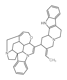 Strychnidine,10,11-didehydro-11-[(2S,3E,12bS)-3-ethylidene-1,2,3,4,6,7,12,12b-octahydroindolo[2,3-a]quinolizin-2-yl]-(9CI)结构式