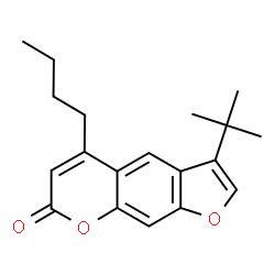 5-butyl-3-tert-butylfuro[3,2-g]chromen-7-one结构式