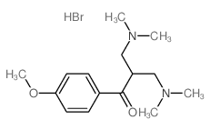 1-Propanone, 3-(dimethylamino)-2-[(dimethylamino)methyl]-1-(4-methoxyphenyl)-, dihydrobromide结构式