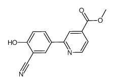 2-(3-cyano-4-hydroxyphenyl)isonicotinic acid methyl ester Structure