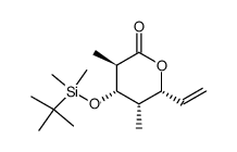 (3R,4S,5S,6R)-4-(tert-Butyl-dimethyl-silanyloxy)-3,5-dimethyl-6-vinyl-tetrahydro-pyran-2-one结构式