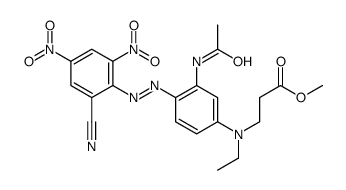 methyl N-[3-(acetylamino)-4-[(2-cyano-4,6-dinitrophenyl)azo]phenyl]-N-ethyl-beta-alaninate结构式