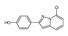 4-(7-氯吡唑并[1,5-a]吡啶)苯酚结构式