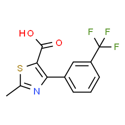 2-METHYL-4-[3-(TRIFLUOROMETHYL)PHENYL]-5-THIAZOLECARBOXYLIC ACID结构式