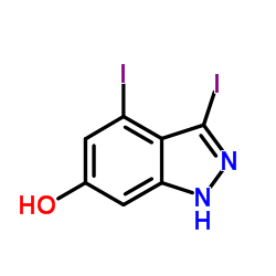 3,4-Diiodo-1H-indazol-6-ol结构式