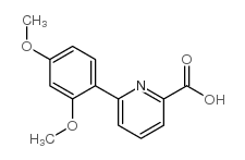 6-(2,4-Dimethoxyphenyl)-picolinic acid结构式