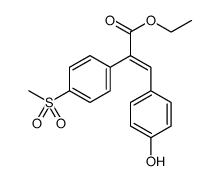 Benzeneacetic acid, α-[(4-hydroxyphenyl)methylene]-4-(methylsulfonyl)-, ethyl ester, (αE) Structure