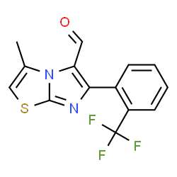 3-METHYL-6-[2-(TRIFLUOROMETHYL)PHENYL]IMIDAZO[2,1-B]THIAZOLE-5-CARBOXALDEHYDE structure