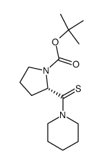 (S)-2-(Piperidine-1-carbothioyl)-pyrrolidine-1-carboxylic acid tert-butyl ester结构式