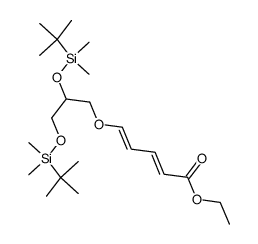 (2E,4E)-5-[2,3-Bis-(tert-butyl-dimethyl-silanyloxy)-propoxy]-penta-2,4-dienoic acid ethyl ester Structure