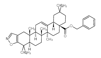 齐墩果-2,12-二烯[2,3-d]异恶唑-28-酸苯甲酯结构式