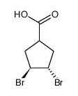 3,4-DIBROMOCYCLOPENTANE-1-CARBOXYLIC ACID结构式