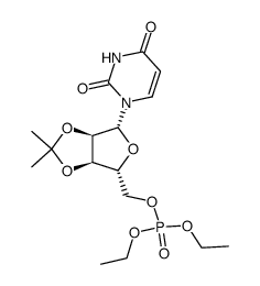 Diethyl 2',3'-O-isopropylideneuridine 5'-phosphate结构式