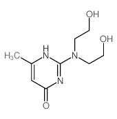 2-(bis(2-hydroxyethyl)amino)-6-methyl-1H-pyrimidin-4-one结构式