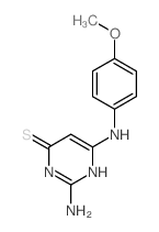 2-amino-6-[(4-methoxyphenyl)amino]-1H-pyrimidine-4-thione结构式