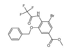 methyl 3-benzyloxy-5-bromo-4-[(trifluoroacetyl)amino]benzoate结构式