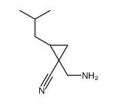 1-(Aminomethyl)-2-isobutylcyclopropanecarbonitrile Structure