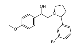 2-[2-(3-bromo-phenyl)-pyrrolidin-1-yl]-1-(4-methoxy-phenyl)-ethanol结构式