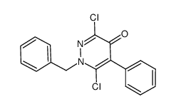 1-benzyl-3,6-dichloro-5-phenylpyridazin-4(1H)-one Structure