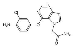 2-[4-(4-amino-3-chlorophenoxy)-5H-pyrrolo[3,2-d]pyrimidin-5-yl]acetamide Structure