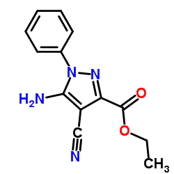 Ethyl 5-amino-4-cyano-1-phenyl-1H-pyrazole-3-carboxylate Structure