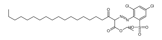 ethyl 2-[(2,4-dichloro-6-sulphophenyl)azo]-3-oxoicosanoate Structure