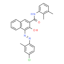 4-[(4-chloro-2-methylphenyl)azo]-N-(dimethylphenyl)-3-hydroxynaphthalene-2-carboxamide structure