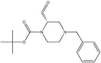 (2S)-4-苄基-2-甲酰基哌嗪-1-羧酸叔丁酯结构式