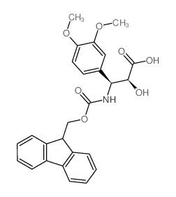 (2S,3S)-3-((((9H-FLUOREN-9-YL)METHOXY)CARBONYL)AMINO)-3-(3,4-DIMETHOXYPHENYL)-2-HYDROXYPROPANOIC ACID结构式